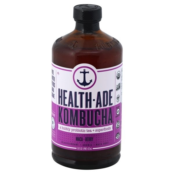 slide 1 of 3, Health-Ade Health Ade Organic Vegan Maca-Berry Kombucha, 16 fl oz