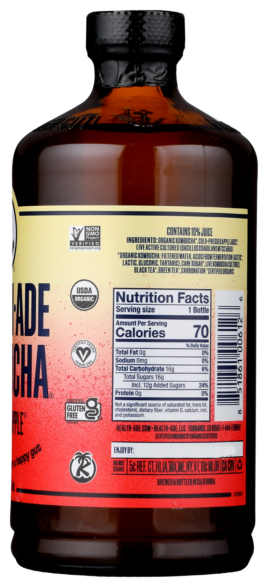 slide 2 of 2, Health-Ade Pink Lady Apple, 16 fl oz