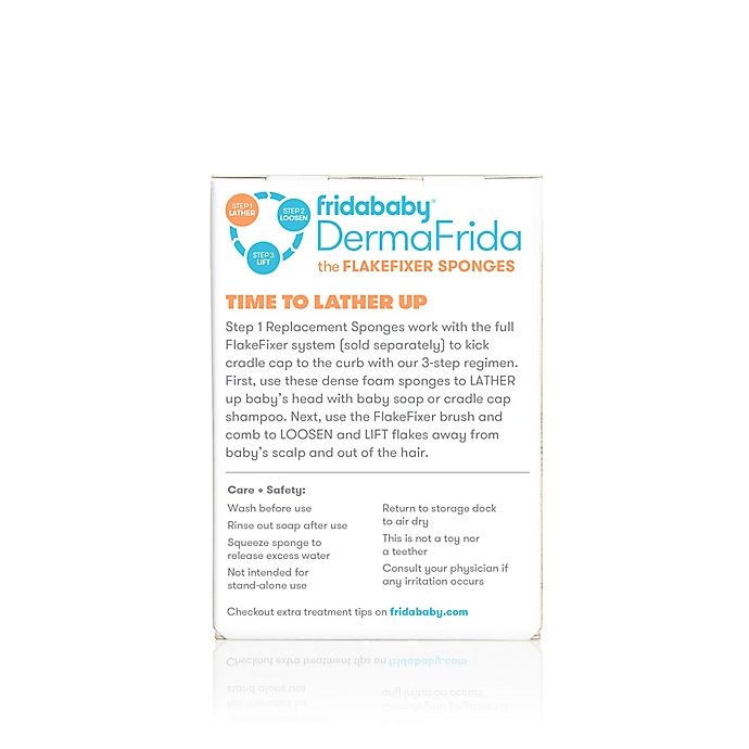 slide 3 of 7, Fridababy DermaFrida Flake Fixer Replacement Sponges, 3 ct