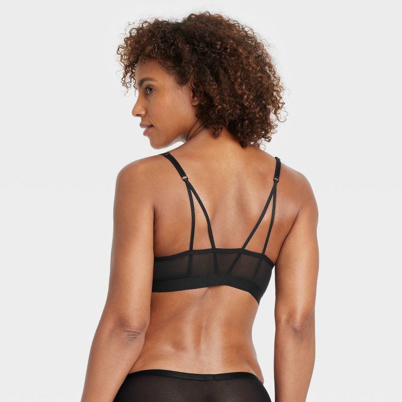 slide 4 of 5, Women's Mesh Bralette - Auden™ Black S, 1 ct