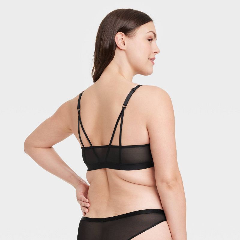 slide 3 of 5, Women's Mesh Bralette - Auden™ Black M, 1 ct