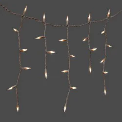 300ct Incandescent Mini Christmas Icicle Lights Clear with White Wire - Wondershop™