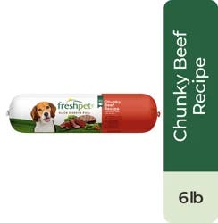 Freshpet Healthy & Natural Dog Food, Fresh Beef Roll, 6 lb
