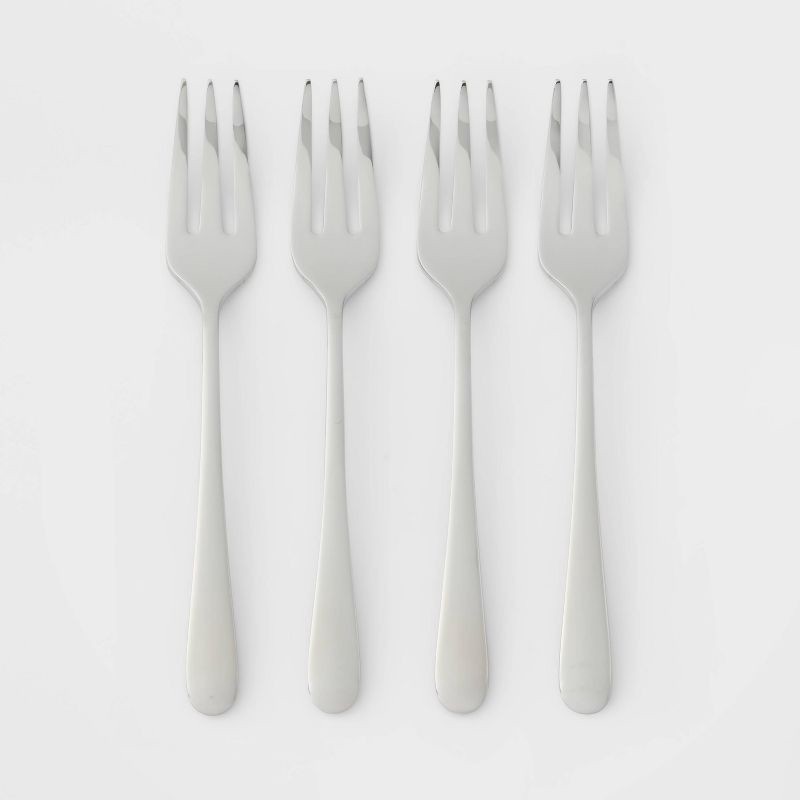 slide 1 of 3, 4pc Harrington Mirrored Cocktail Fork Set - Threshold™, 4 ct