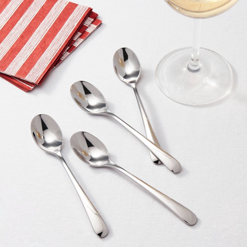 slide 2 of 3, 4pc Harrington Cocktail Spoon Set Silver - Threshold™, 4 ct