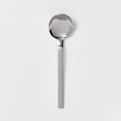 Squared Straight Spoon - Room Essentials™: 18/0 Stainless Steel, Dishwasher-Safe, Silver, 6.78" Length, Dinner Spoon