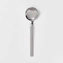 Squared Straight Spoon - Room Essentials™: 18/0 Stainless Steel, Dishwasher-Safe, Silver, 6.78" Length, Dinner Spoon