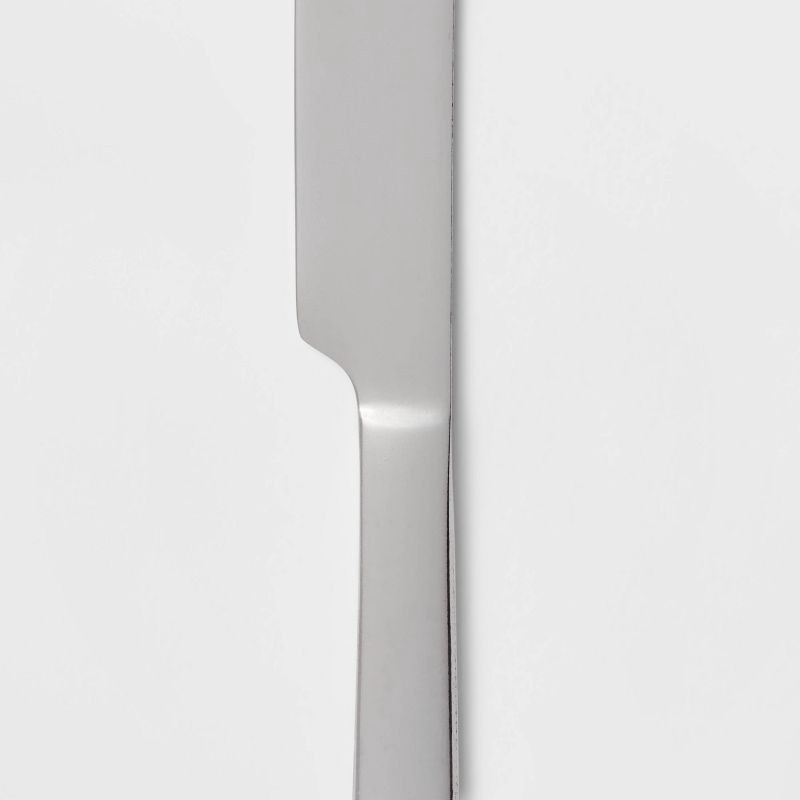 slide 3 of 3, Squared Straight Knife - Room Essentials™: 18/0 Stainless Steel Dinner Knife, Dishwasher-Safe, Silver, 9.15" Length, 1 ct