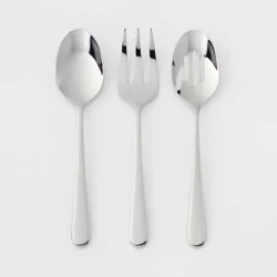 3pc Harrington Serve Set Silver - Threshold™