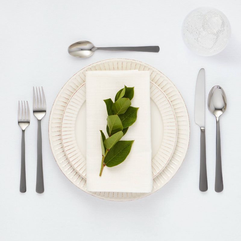 slide 2 of 4, 20pc Hubbardston Flatware Set Black - Threshold™, 20 ct