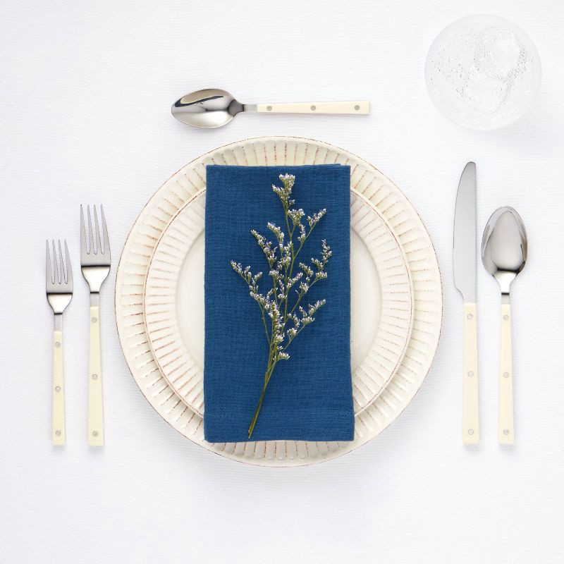 slide 2 of 4, 20pc Stainless Steel Burlington Silverware Set Cream - Threshold™: Flatware Set with Forks, Spoons & Knives, Service for 4, 20 ct