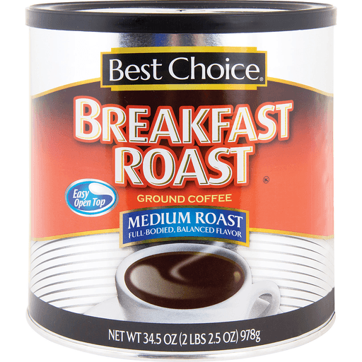 slide 1 of 1, Best Choice Breakfast Roast Medium Ground Coffee - 34.5 oz, 34.5 oz