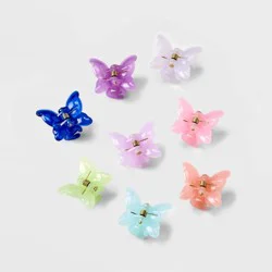 Girls' 8pk Butterfly Clips - Cat & Jack™: Hair Styling Accessories for All Hair Types