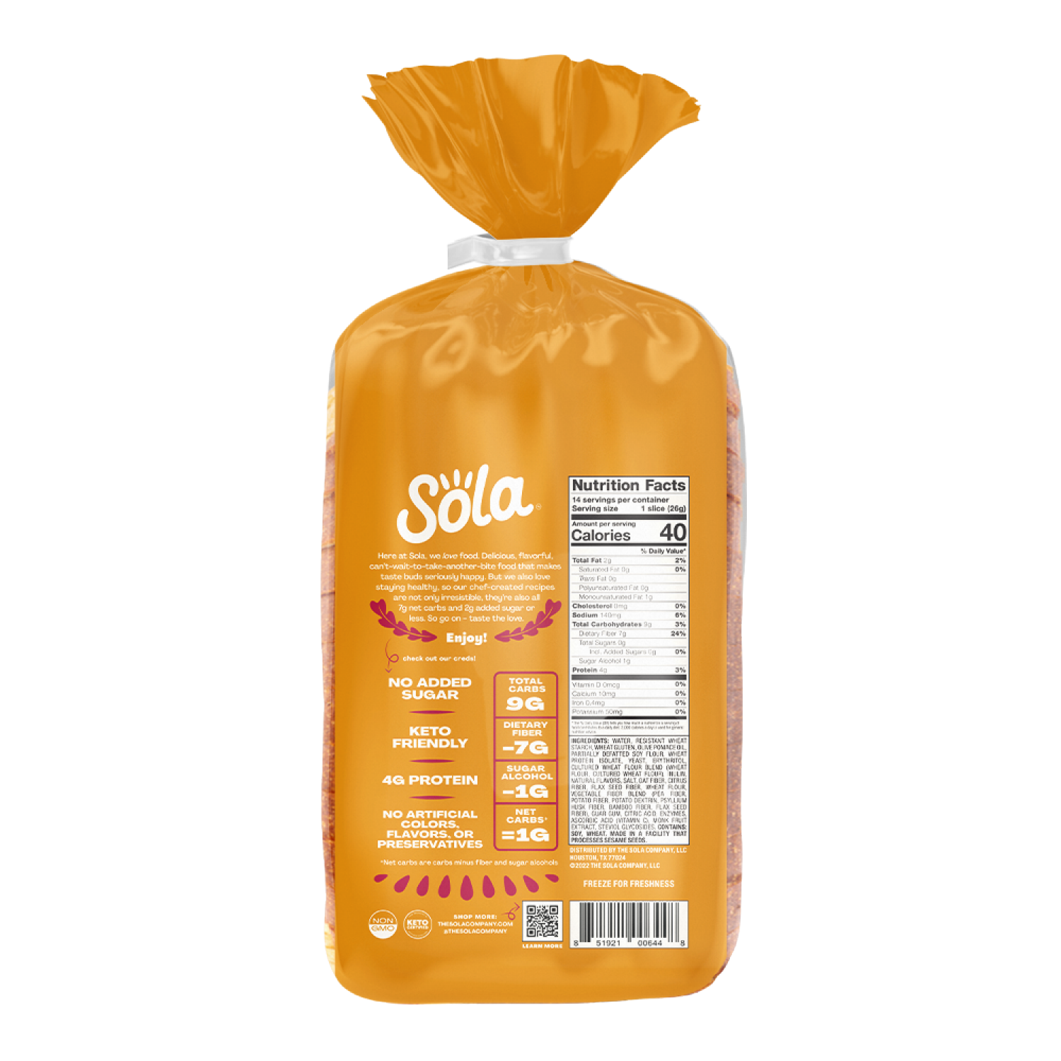 slide 2 of 3, Sola Soft White Golden Wheat Bread 14 oz, 14 oz