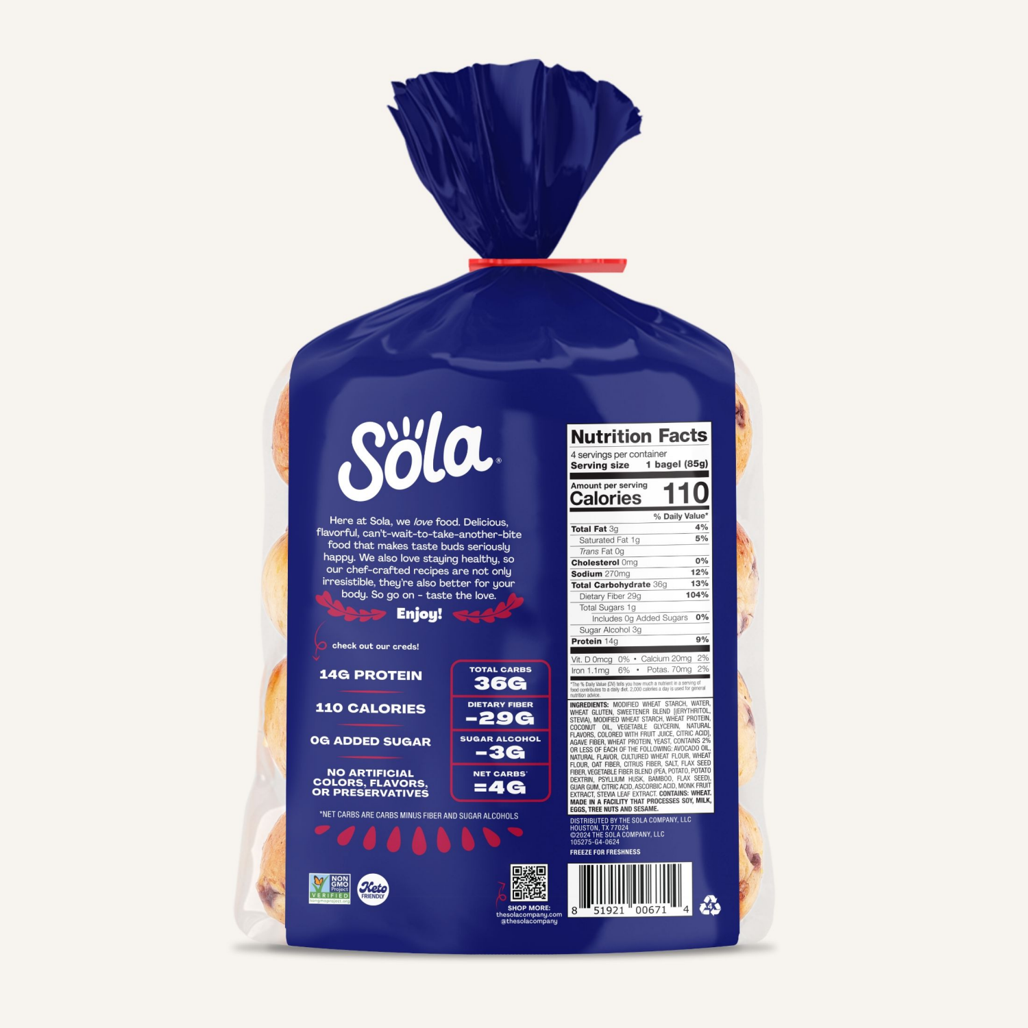 slide 2 of 7, Sola Blu-Berry Bagels 12 oz, 12 oz