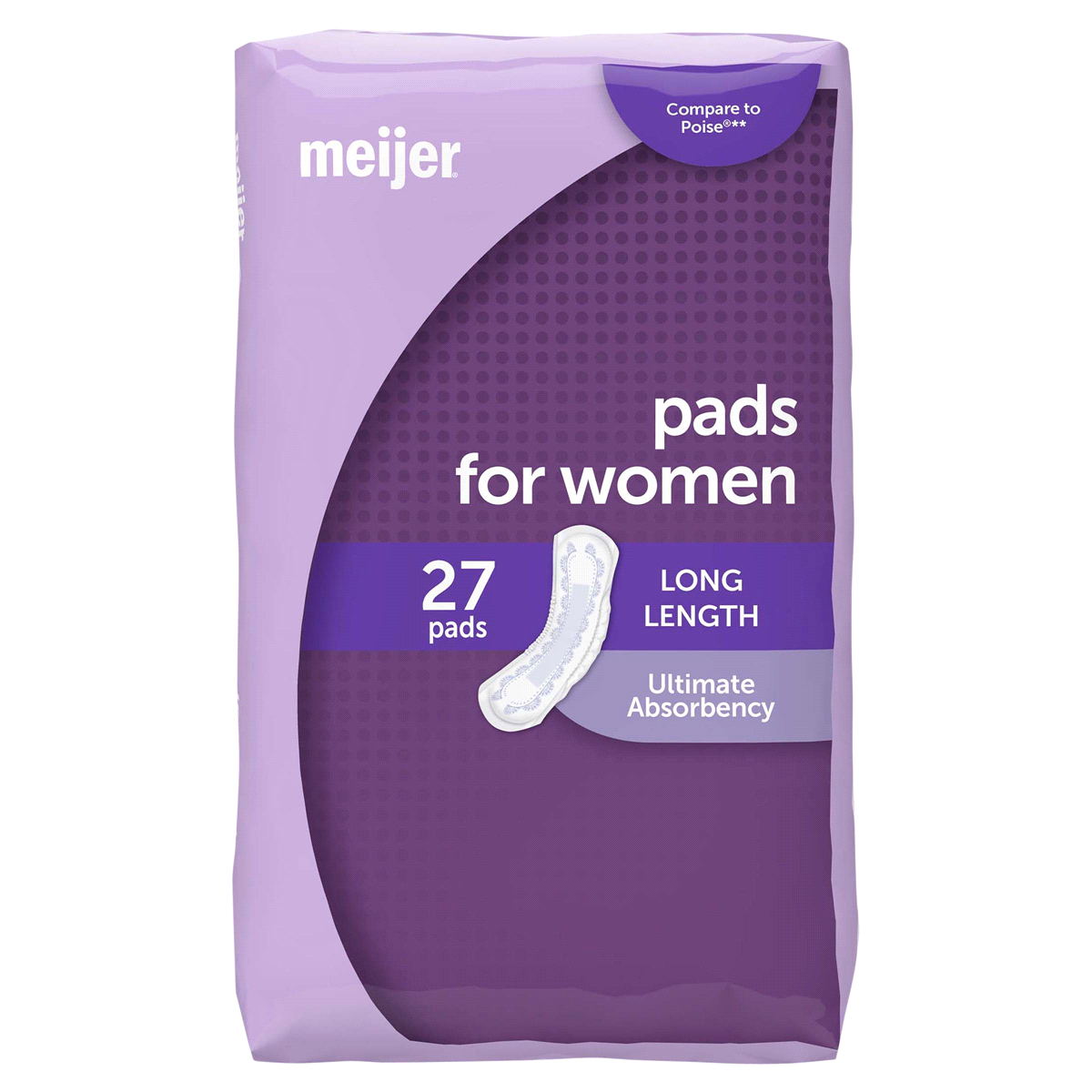 slide 1 of 1, Meijer Bladder Protection Pads, Ultimate Absorbency Long Length, 27 ct