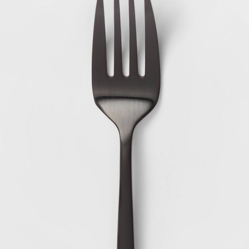 slide 3 of 4, 20pc Shapleigh Flatware Set Matte Black - Threshold™, 20 ct