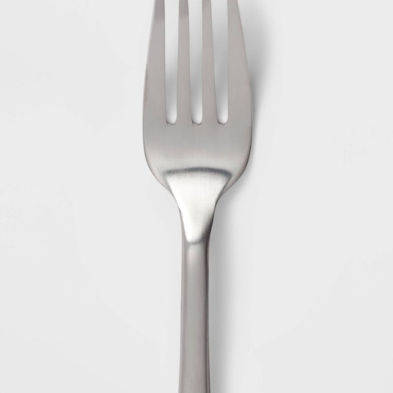 slide 3 of 4, 20pc Shapleigh Flatware Set Silver - Threshold™: Stainless Steel Silverware, Forks Spoons Knives, Dishwasher-Safe, Service for 4, 20 ct