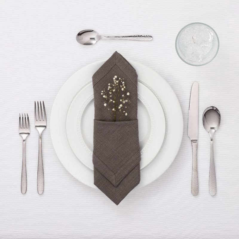 slide 2 of 4, 20pc Millinocket Flatware Set Silver - Threshold™: Stainless Steel Silverware, Service for 4, Dishwasher-Safe, 20 ct