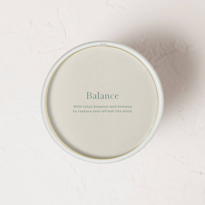 slide 3 of 4, 2-Wick Balance Core Frosted Glass Wellness Jar Candle White 24oz - Casaluna™: Coconut Soy Blend, Lotus & Bamboo Aroma, 24 oz