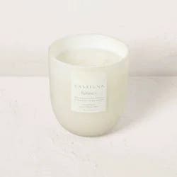 2-Wick Balance Core Frosted Glass Wellness Jar Candle White 24oz - Casaluna™: Coconut Soy Blend, Lotus & Bamboo Aroma