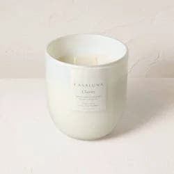 2-Wick Clarity Core Frosted Glass Wellness Jar Candle White 24oz - Casaluna™: Soy Wax Blend, Ginger Aroma, 65hr Burn