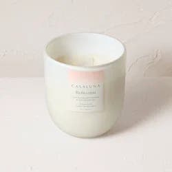 2-Wick Reflection Core Frosted Glass Wellness Jar Candle White 24oz - Casaluna™: Soy & Coconut Oil, 65hr Burn Time