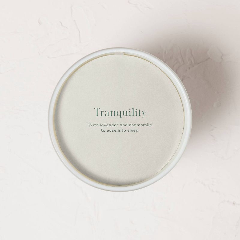slide 3 of 4, 2-Wick Tranquility Core Frosted Glass Wellness Jar Candle White 24oz - Casaluna™: Soy & Coconut, Chamomile Scent, 24 oz