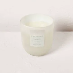 2-Wick Tranquility Core Frosted Glass Wellness Jar Candle White 24oz - Casaluna™: Soy & Coconut, Chamomile Scent