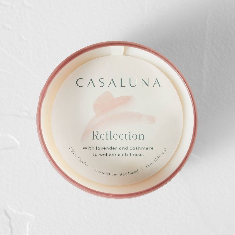 slide 3 of 4, Reflection Salted Glass Wellness Jar Candle Pink 12oz - Casaluna™, 12 oz