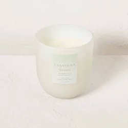 2-Wick Serenity Core Frosted Glass Wellness Jar Candle White 24oz - Casaluna™: Soy & Coconut Oil, Multi-Wick, 65hr Burn Time