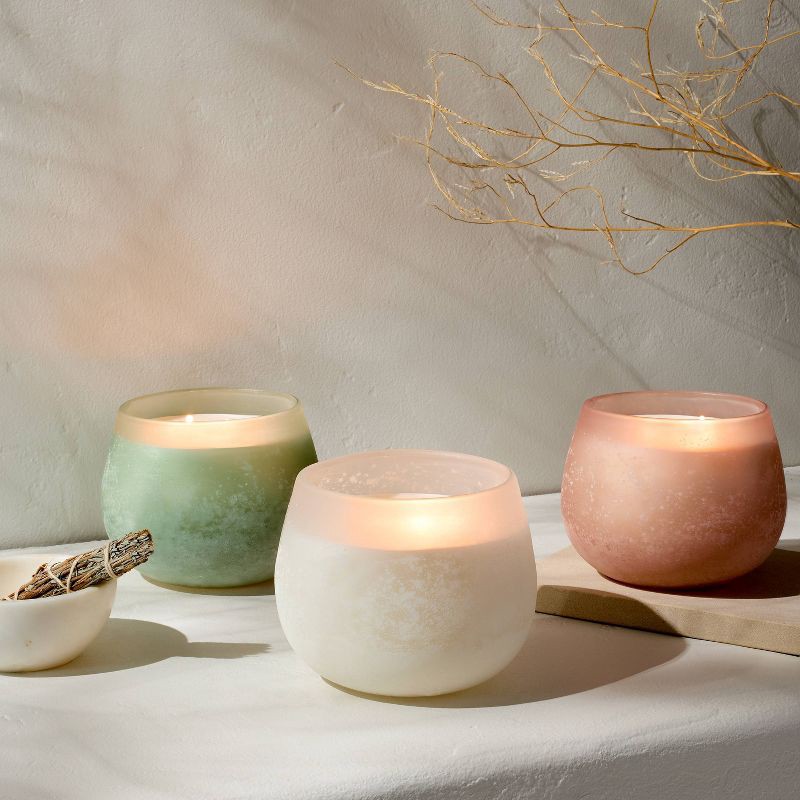 slide 2 of 5, 4-Wick Reflection Fashion Salted Glass Wellness Jar Candle Pink 30oz - Casaluna™: Soy & Coconut Scent, 50hr Burn Time, 30 oz