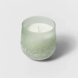 Serenity Salted Glass Wellness Jar Candle Green 12oz - Casaluna™: Soy & Coconut Blend, 50hr Burn Time