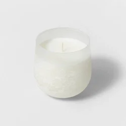 Clarity Salted Glass Wellness Jar Candle White 12oz - Casaluna™: Ginger, Bergamot Scent, Traditional Decor Style