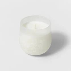 Clarity Salted Glass Wellness Jar Candle White 12oz - Casaluna™: Ginger, Bergamot Scent, Traditional Decor Style