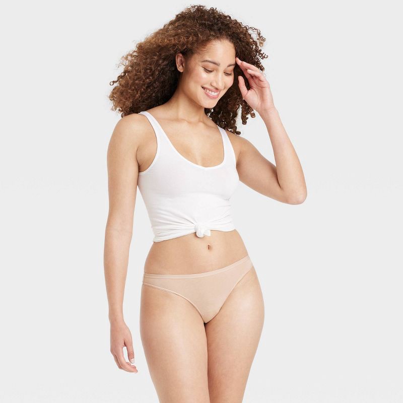 slide 5 of 5, Women's 6pk Print Thong - Auden™ Pink/Black/Brown S, 6 ct