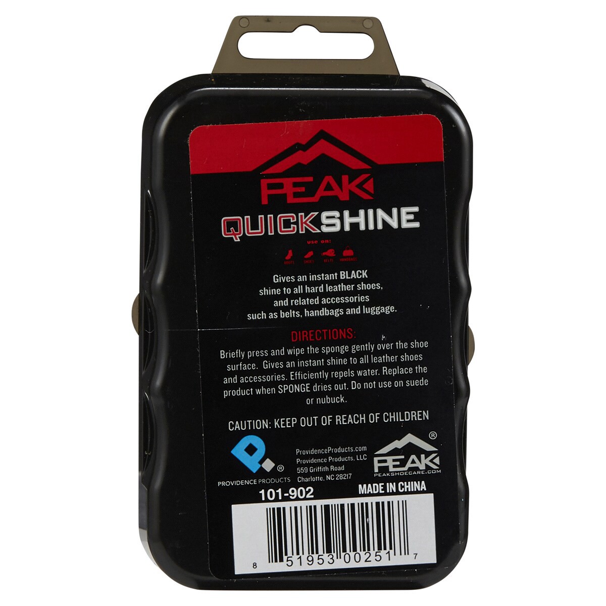 slide 2 of 2, Peak Quick Shine, Black, One Size