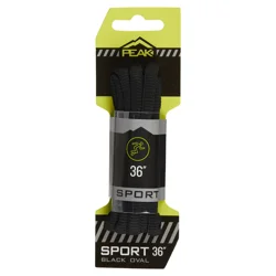 Peak Oval Sport Lace, Black, 36"