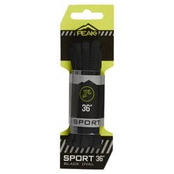 Peak Oval Sport Lace, Black, 36"