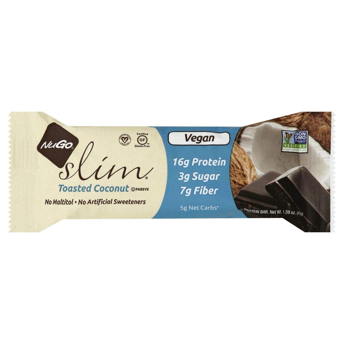 slide 5 of 6, NuGo Protein Bar 1.59 oz, 1.59 oz