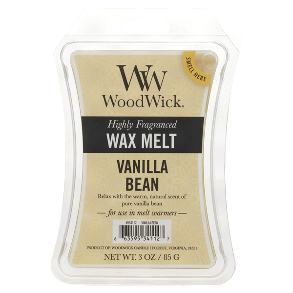 slide 1 of 1, Woodwick Wax Melts Vanilla Bean, 3 oz