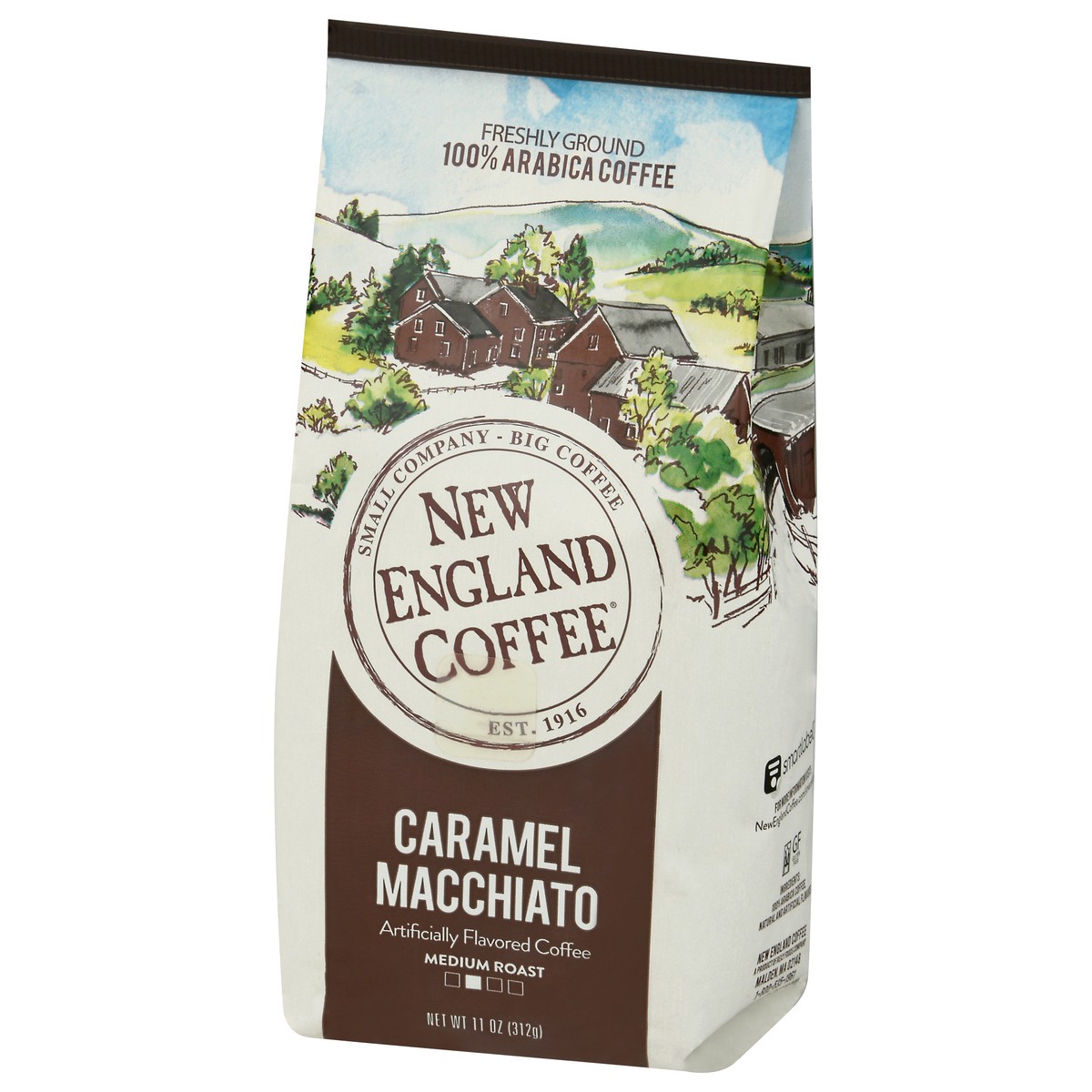 slide 9 of 10, New England Coffee Ground Medium Roast Caramel Macchiato Coffee 11 oz, 11 oz