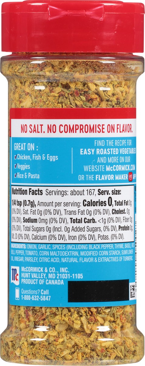 slide 4 of 7, McCormick Salt Free Vegetable Seasoning, 4.16 oz, 4.16 oz