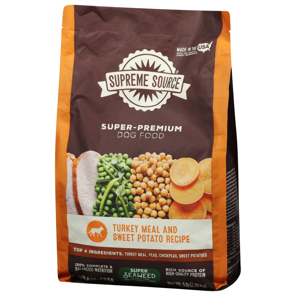 slide 11 of 15, Supreme Source Super-Premuim Grain-Free Turkey Meal and Sweet Potato Recipe Dog Food 5 lb, 5 lb