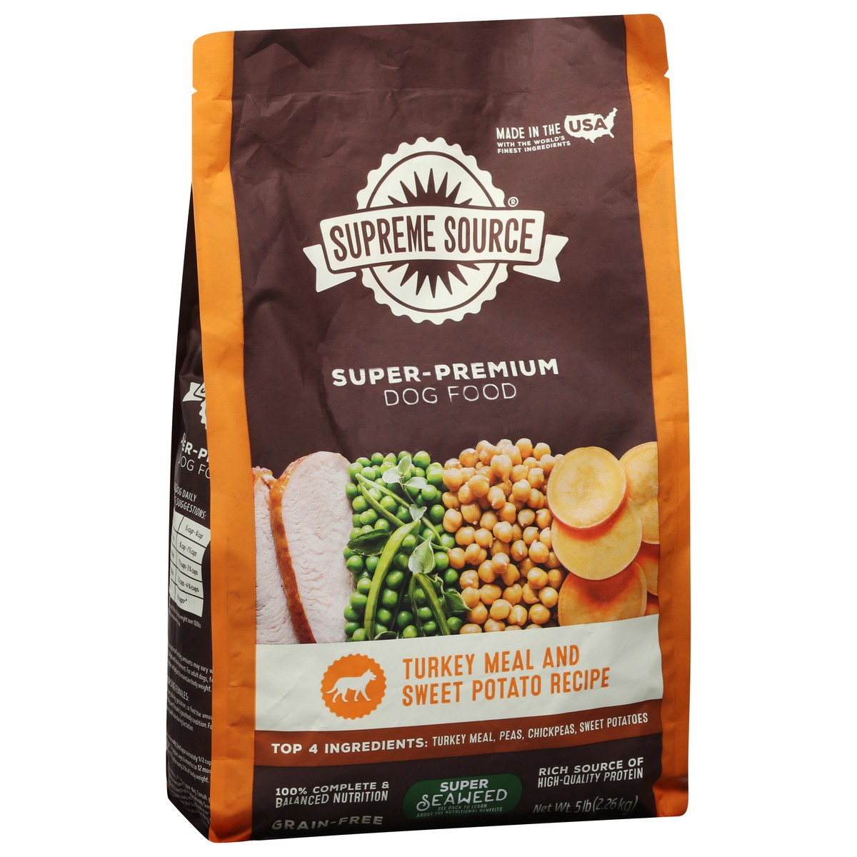 slide 7 of 15, Supreme Source Super-Premuim Grain-Free Turkey Meal and Sweet Potato Recipe Dog Food 5 lb, 5 lb
