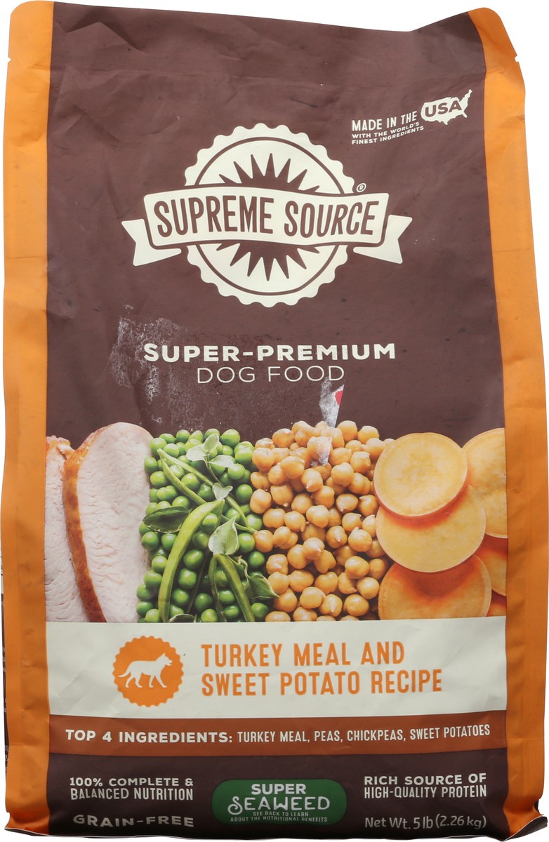slide 13 of 15, Supreme Source Super-Premuim Grain-Free Turkey Meal and Sweet Potato Recipe Dog Food 5 lb, 5 lb