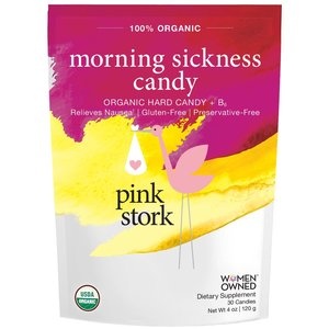 slide 1 of 1, Pink Stork Morning Sickness Candy, Ginger Raspberry, 30 ct