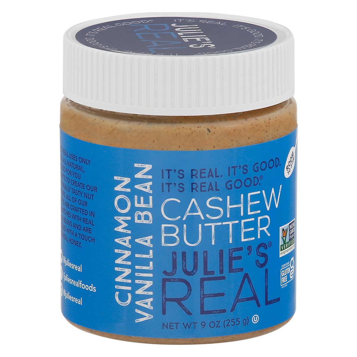 slide 6 of 9, Julie's Real Cinnamon Vanilla Bean Cashew Butter 9 oz, 9 oz
