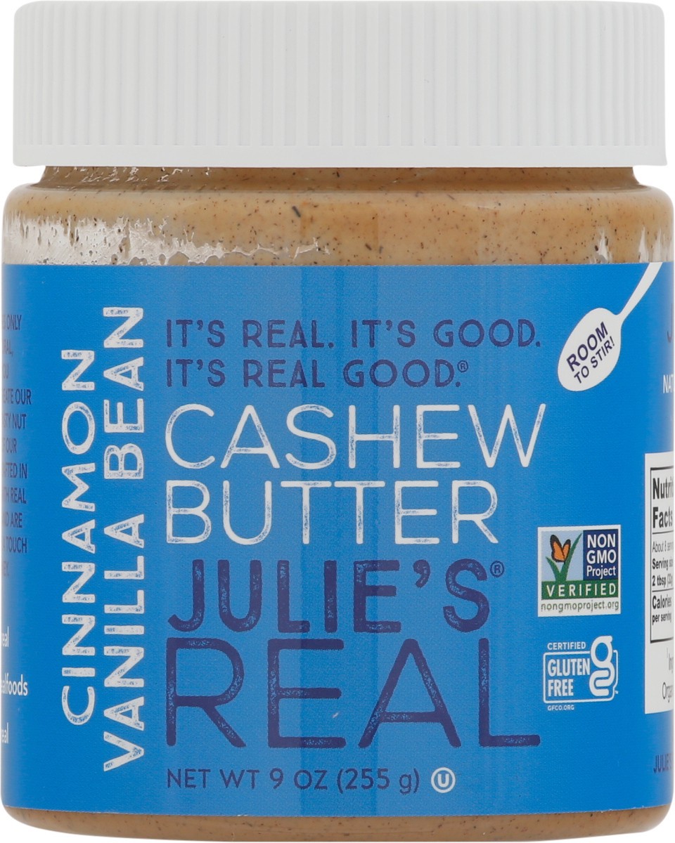 slide 4 of 9, Julie's Real Cinnamon Vanilla Bean Cashew Butter 9 oz, 9 oz