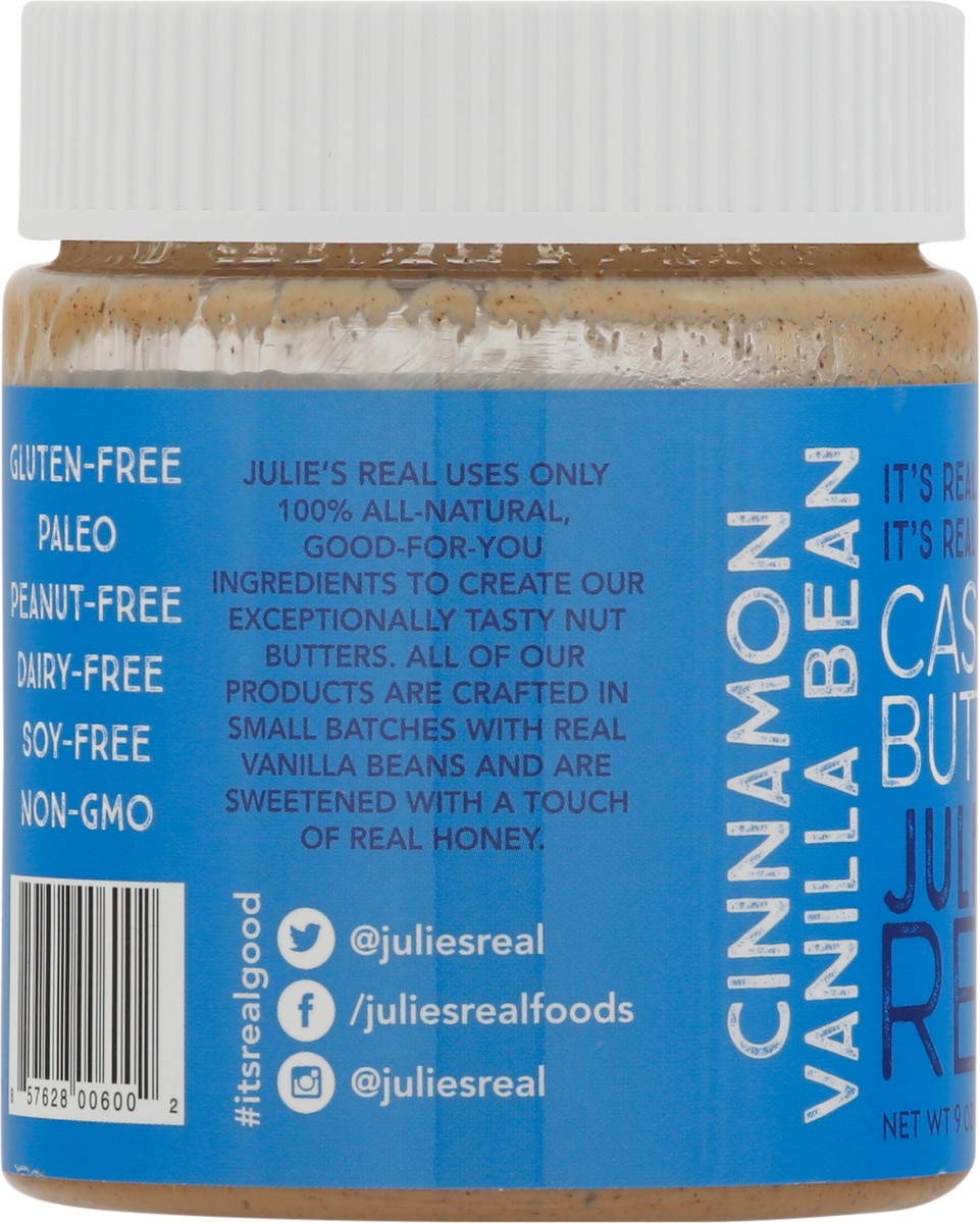 slide 3 of 9, Julie's Real Cinnamon Vanilla Bean Cashew Butter 9 oz, 9 oz